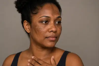 Woman with Hyperpigmentation and Melasma on Face