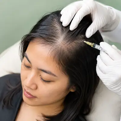 Postpartum Hair Loss Treatment with Scalp Injection - Clinical Photo