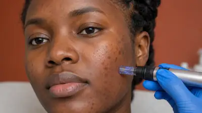 Microneedling Treatment for Dark Marks on Patient Cheek - Dermatology Photo