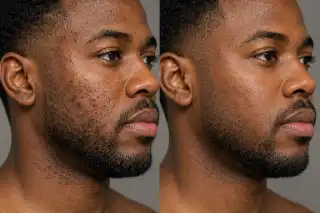 Before and After Treatment of Facial Acne Scars and Hyperpigmentation