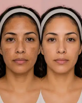 Hyperpigmentation Treatment Before and After Comparison Photo