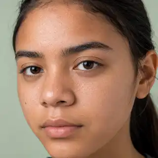 Close-Up of Young Woman Face with Milia Skin Conditions - Dermatology Photo